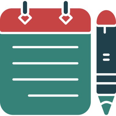 not defteri simgesi, vektör illüstrasyonu