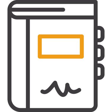 Kitap kitaplığı simgesi ana hat biçiminde