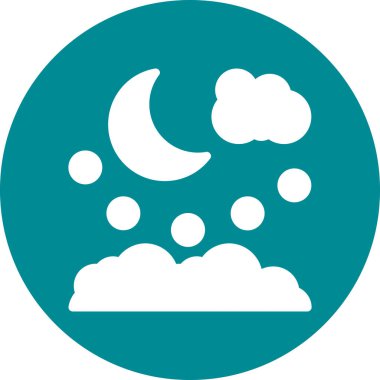 Ay. Web simgesi basit illüstrasyon