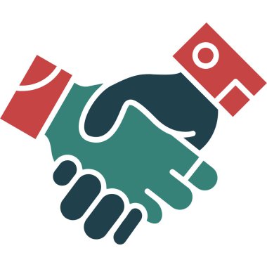 El sıkışma düz vektör simgesi