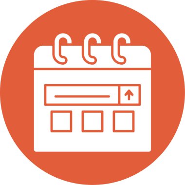 Takvim simgesinin vektör illüstrasyonu