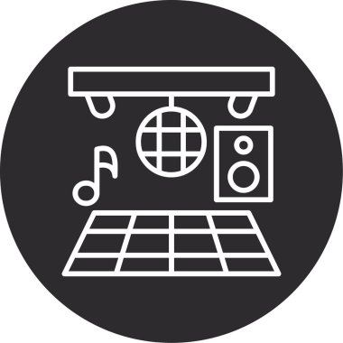 Bir gitar simgesinin vektör illüstrasyonu