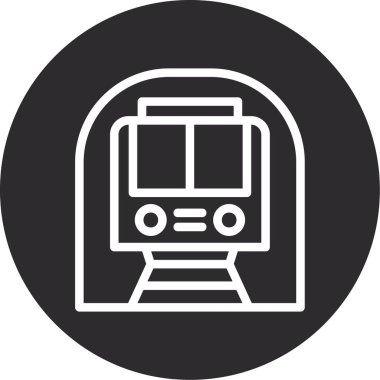 Vektör tren simgesi illüstrasyonu