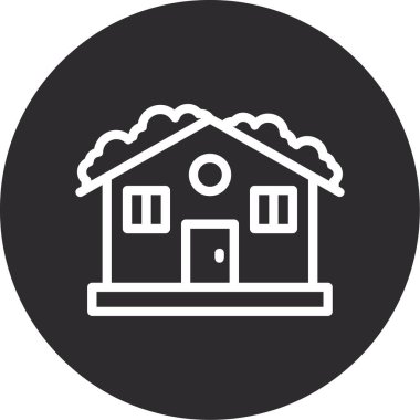 Moda Biçimli Ev Simgesi Ayrı Arka Gruplandırılmış