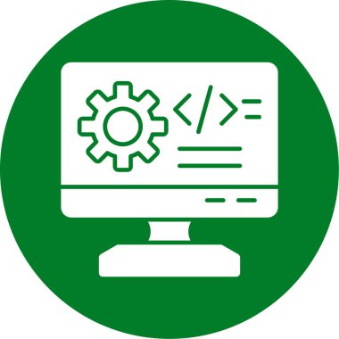 Web geliştirme simgesi vektör illüstrasyonu