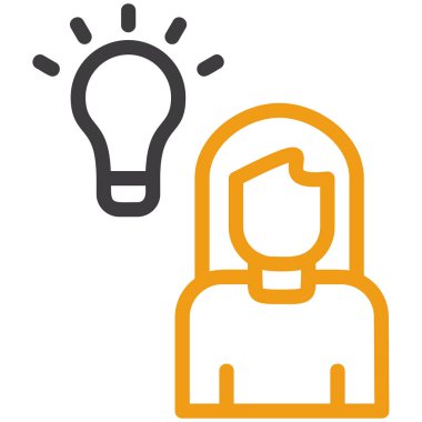 Moda stili izole edilmiş arkaplanda fikir oluşturma simgesi