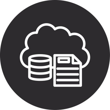 Veritabanı sunucu vektör simgesi