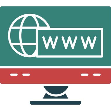 Kolayca değiştirebilen ya da düzenleyebilen internet vektör simgesi