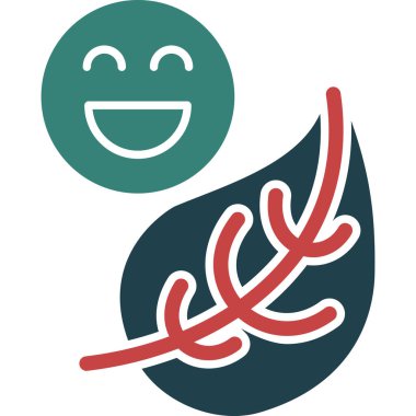 Mutlu gülümseme vektör illüstrasyonu