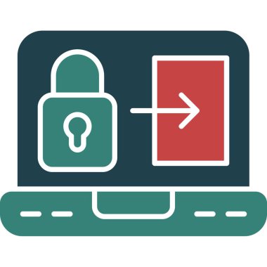 Internet güvenlik düz vektör simgesi