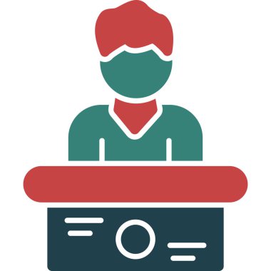 Bir kadın simgesinin vektör illüstrasyonu