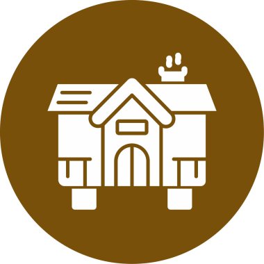 Ev. Web simgesi basit illüstrasyon