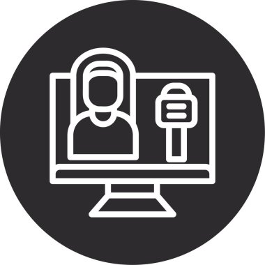 Gazetecilik simgesi vektör illüstrasyon tasarımı