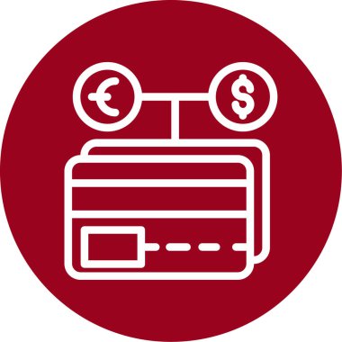 Euro banknot yuvarlak simge