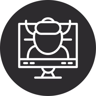 çevrimiçi eğitim vektör çizgisi simgesi arzusu