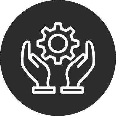 Dişliler. Web simgesi basit tasarım