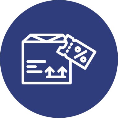 İndirim simgesi, vektör illüstrasyonu