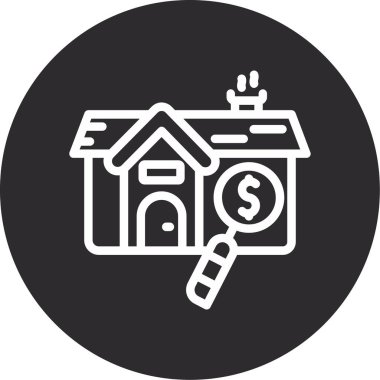 Bir ev simgesinin vektör illüstrasyonu