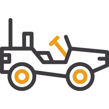 Traktör ikon vektör illüstrasyonu