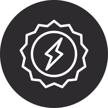 Elektrik simgesinin vektör illüstrasyonu