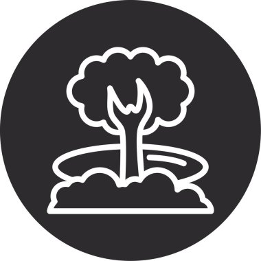 Ağaç simgesinin vektör illüstrasyonu