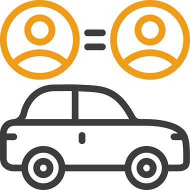 araba simgesi, modern tasarım illüstrasyonu