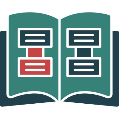 Kitap. Web simgesi basit illüstrasyon