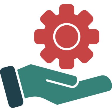 Hizmet düz vektör simgesi