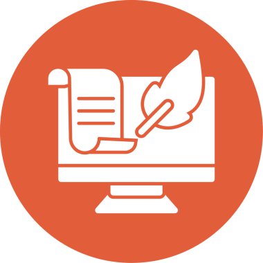 Monitör. Web simgesi basit illüstrasyon