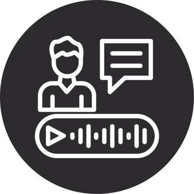 Sohbet simgesi vektör illüstrasyonu