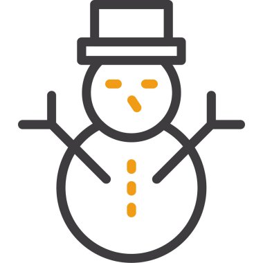 Şapkalı kardan adamın vektör çizimi