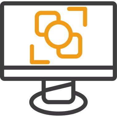 Bilgisayar. Web simgesi basit illüstrasyon