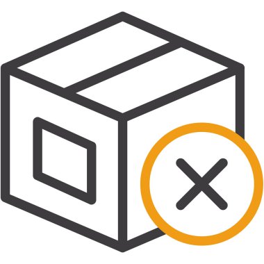 kutu dağıtım simgesi ana hat biçiminde