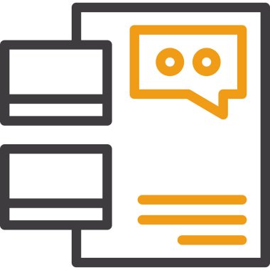 Konuş. Web simgesi basit illüstrasyon