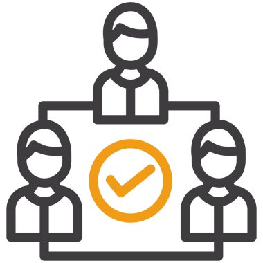 İnsanlar ikonu. Web için insan vektör simgelerinin basit illüstrasyonu