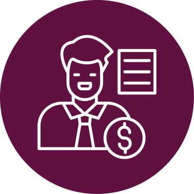 İş adamı vektörü simgesi modern basit tasarım illüstrasyonu