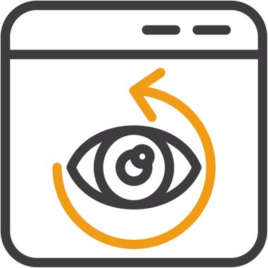 Göz. Web simgesi basit illüstrasyon