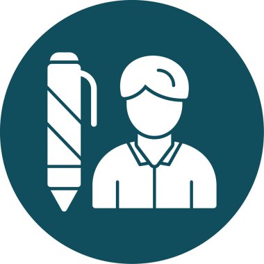 Tornavidalı bir adamın vektör çizimi