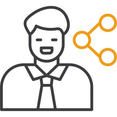 iş yönetimi simgesi, vektör illüstrasyonu