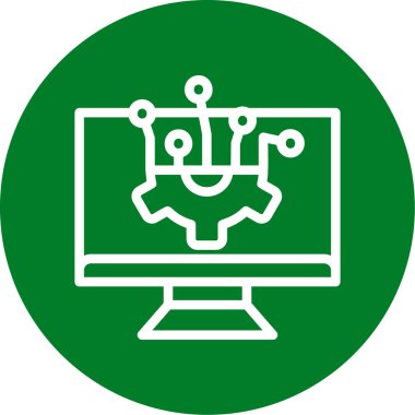 Yeşil ekran ve ekran vektör resimli dizüstü bilgisayar