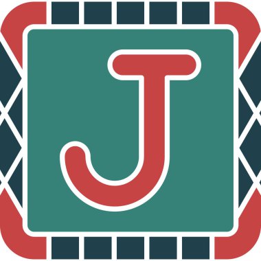 J harfi. Alfabe yazı tipi. soyut yazı tipi tasarımı