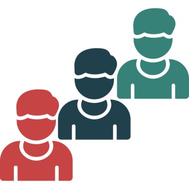 Bir grup insanın vektör çizimi