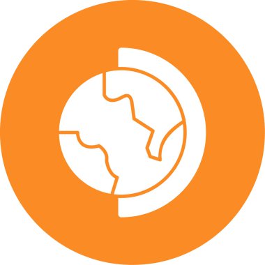 küresel dünya simgesi, vektör illüstrasyonu