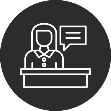 Müşteri. Web simgesi basit illüstrasyon