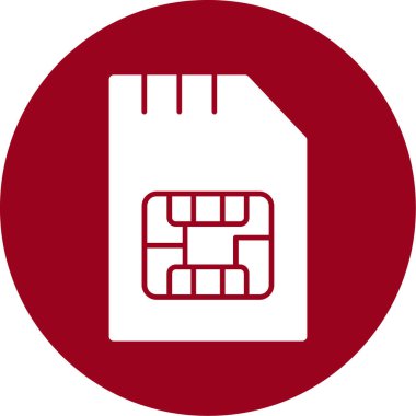 sim kart simgesi vektör illüstrasyonu