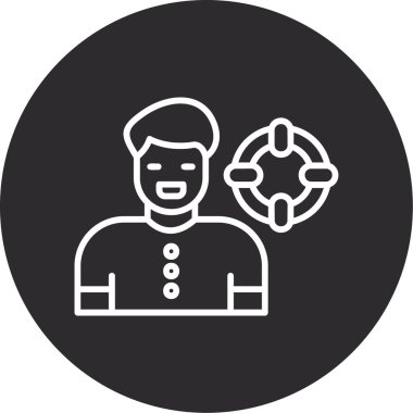 Dünya ikonu tutan adam, vektör illüstrasyonu