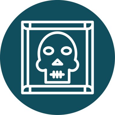 Kafatası. Web simgesi basit illüstrasyon