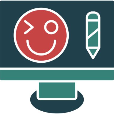 Kalem. Web simgesi basit illüstrasyon