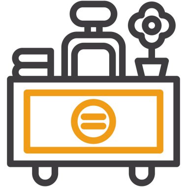 yiyecek dağıtım simgesi vektör illüstrasyonu