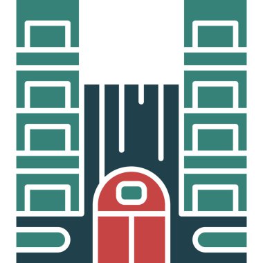 Bina simgesinin vektör illüstrasyonu